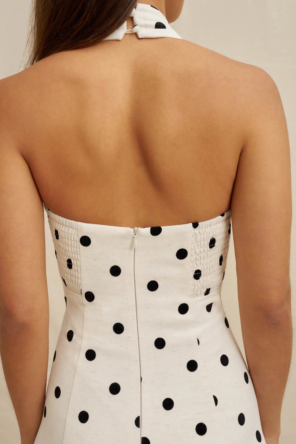 By Johnny Florentina Polka Dress - Oat Black
