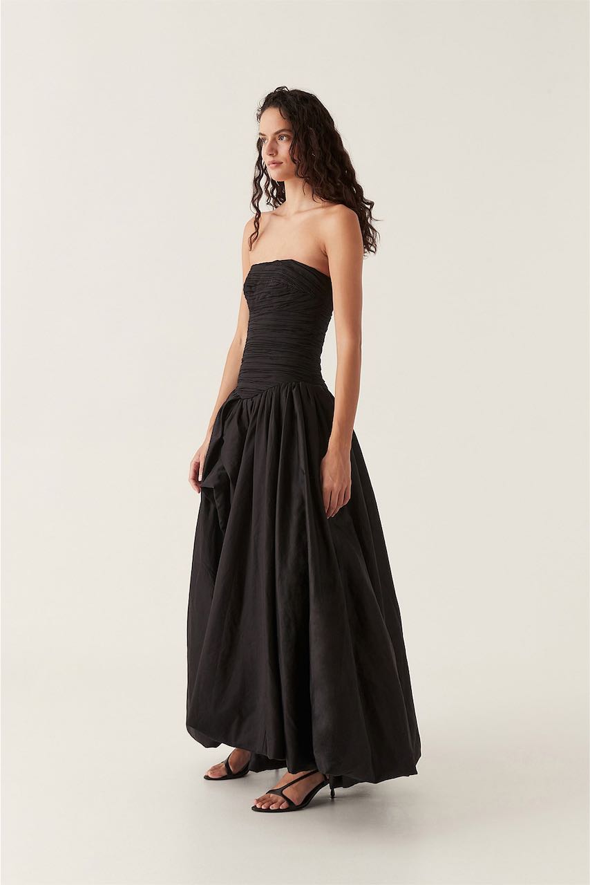 Aje Violette Bubble Hem Maxi Dress - Black - Dress Hire AU Aje Violette Bubble Hem Maxi Dress - Black - Dress Hire AU