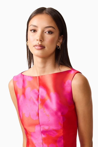 Elliatt Eloise Midi Dress - Red Fuchsia