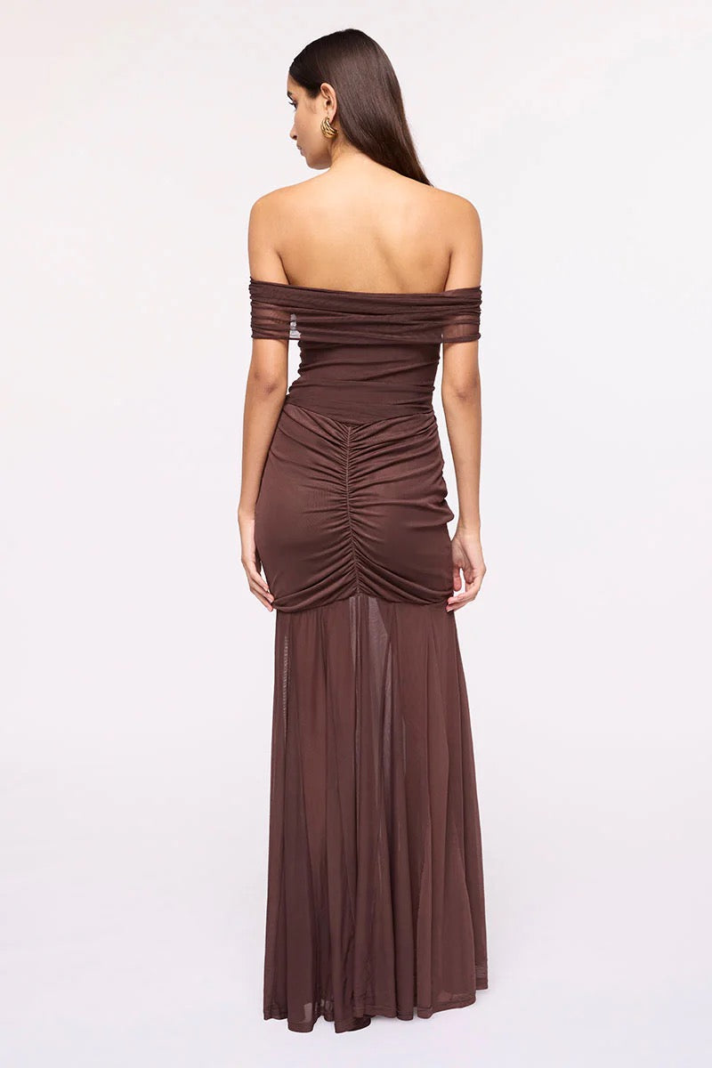 Suboo Phoenix Bustier Maxi Dress - Chocolate