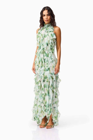 Elliatt Solene Gown - Green Floral