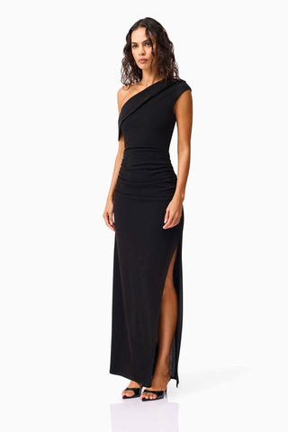 Elliatt Danica Asym Midi Dress - Black
