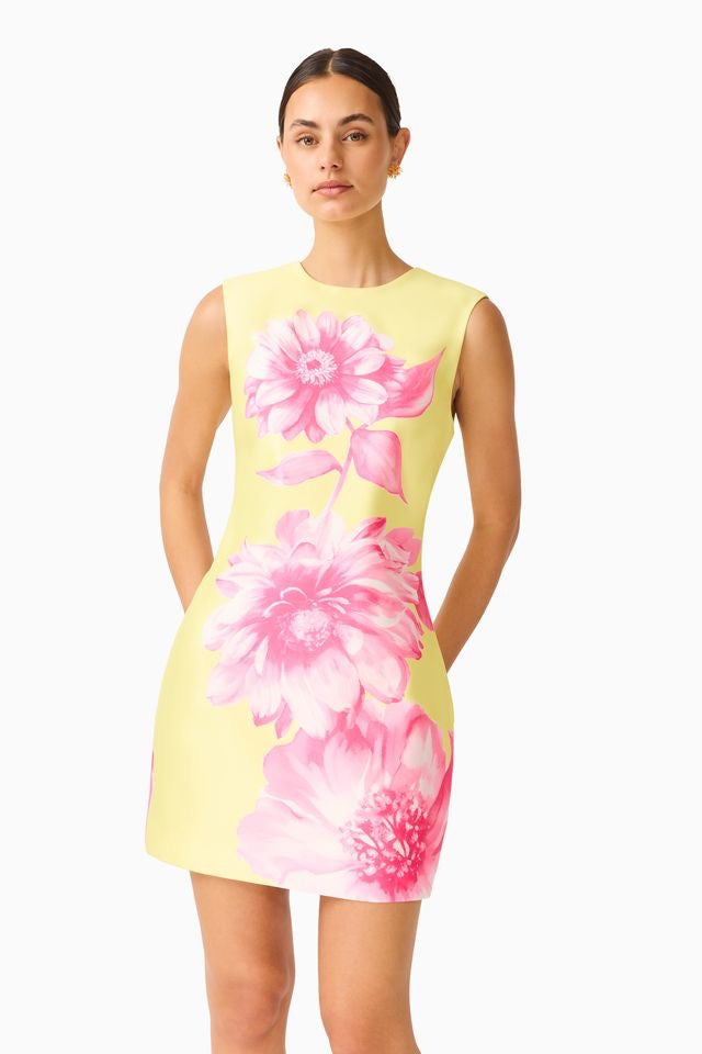 Elliatt Sybella Shift Mini Dress - Pink & Yellow Floral