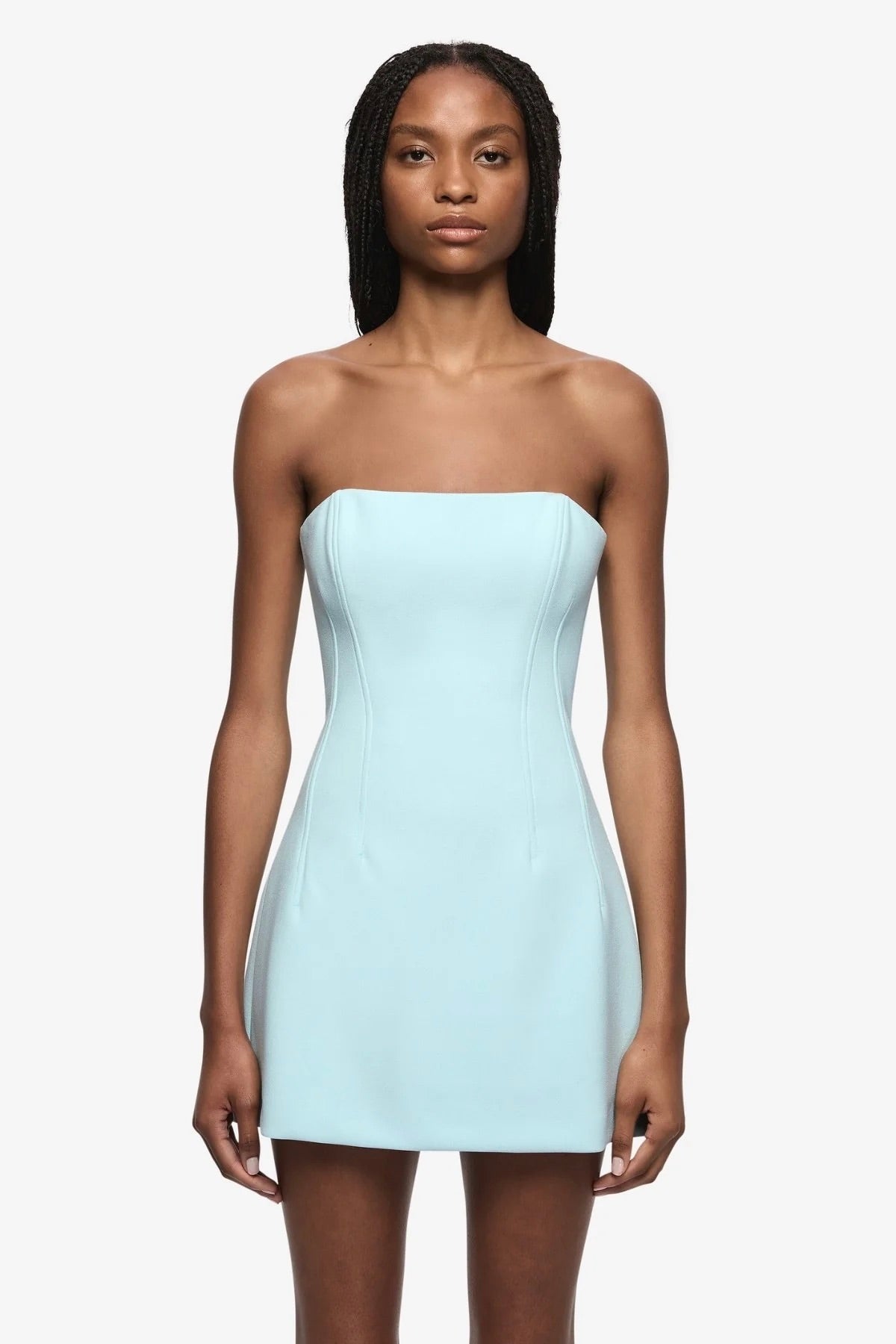 Bec & Bridge Romee Strapless Mini Dress - Glacier Blue