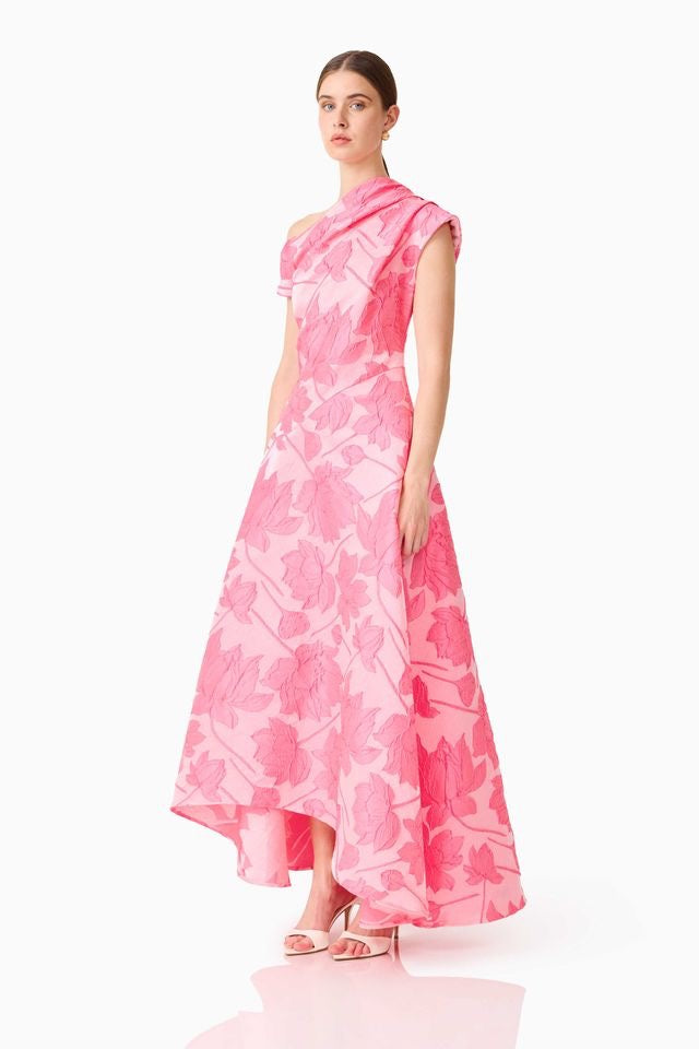 Elliatt Dionne Asymmetrical Maxi Gown - Pink