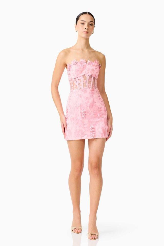 Elliatt Monique Strapless Mini Dress - Pink