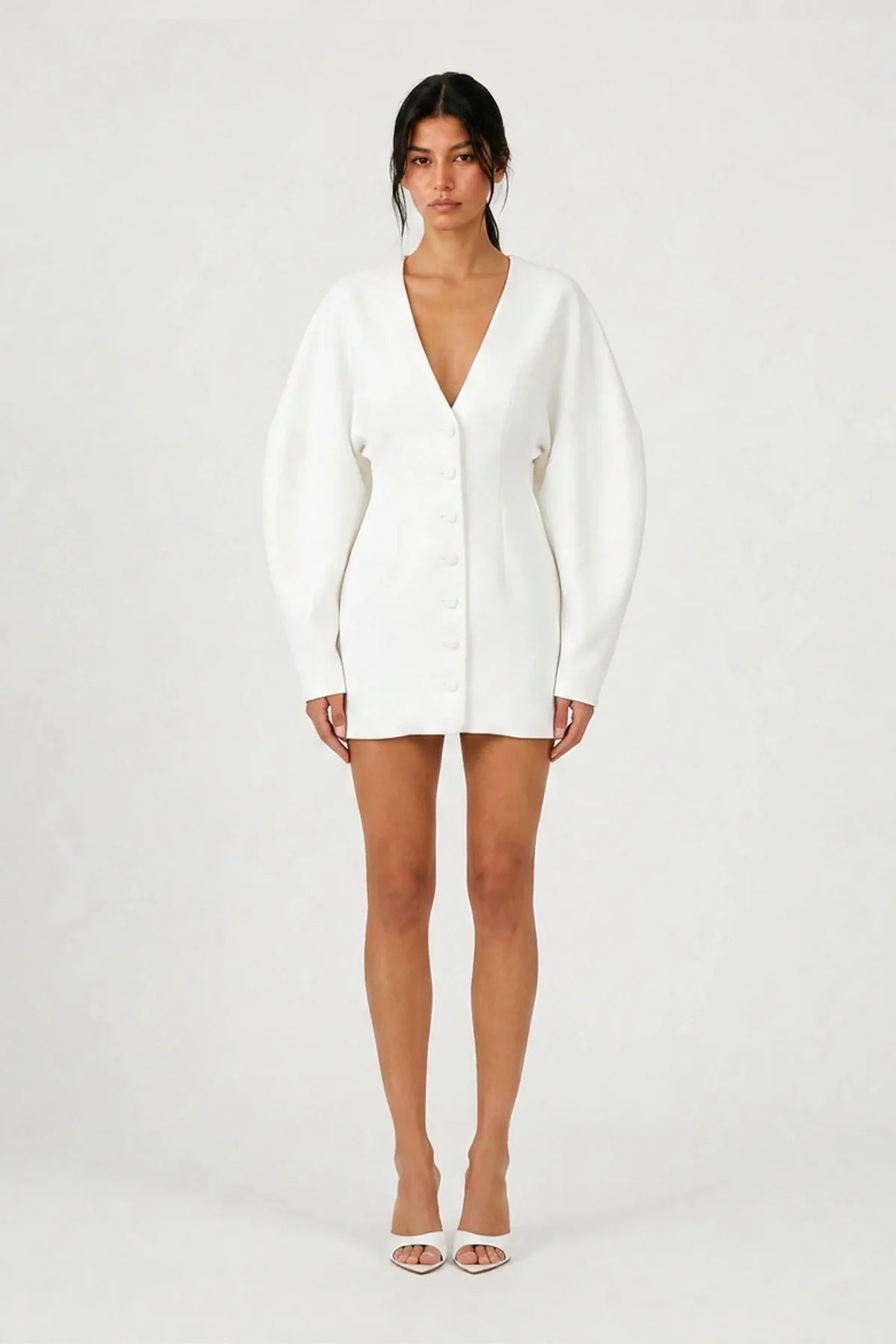 Benni Wren Blazer Dress - White