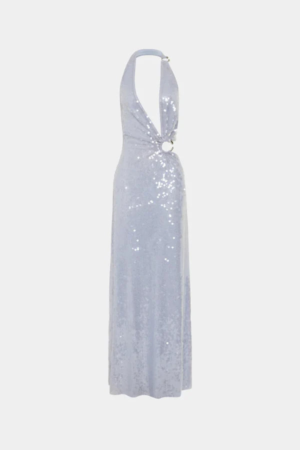 Misha The Devon Sequin Maxi Dress - Cloud Blue