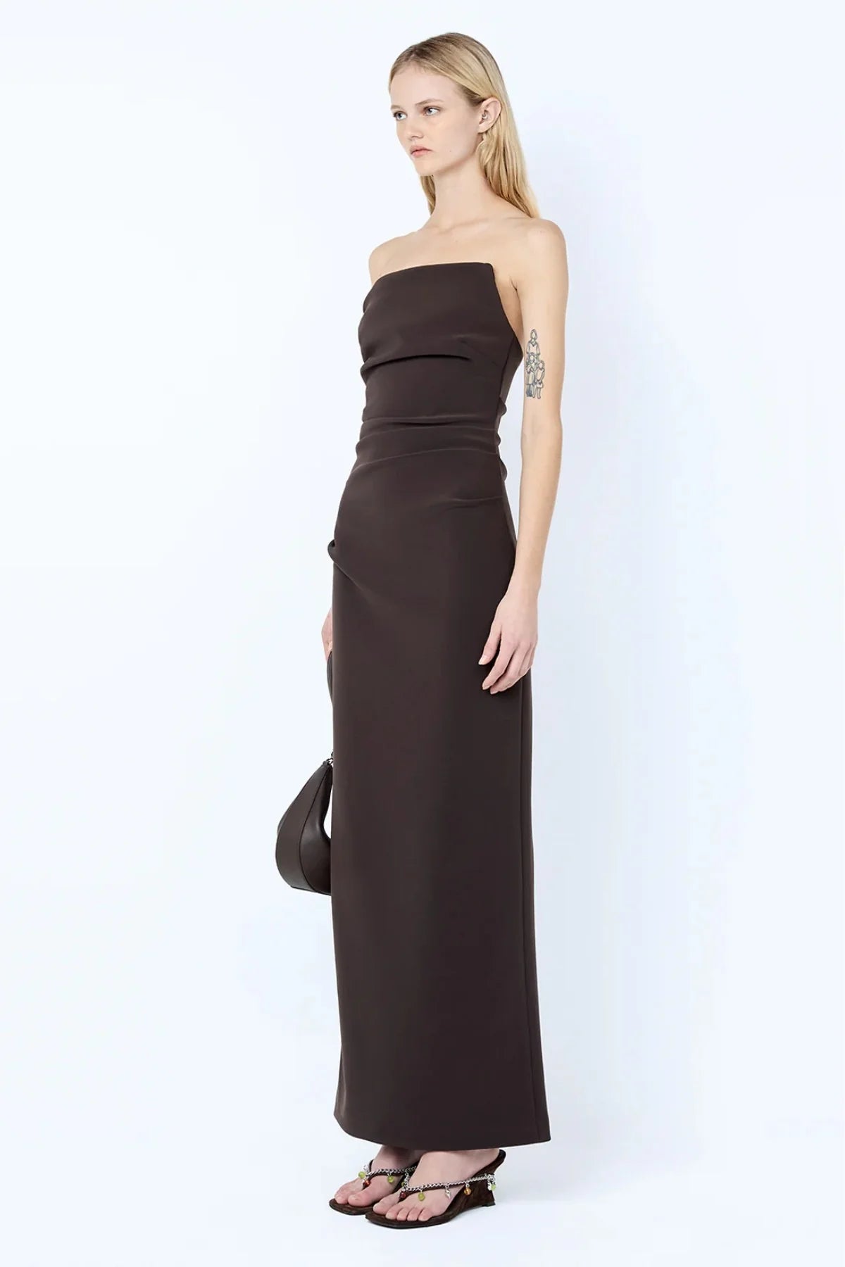 Bec & Bridge Lior Strapless Dress- Espresso