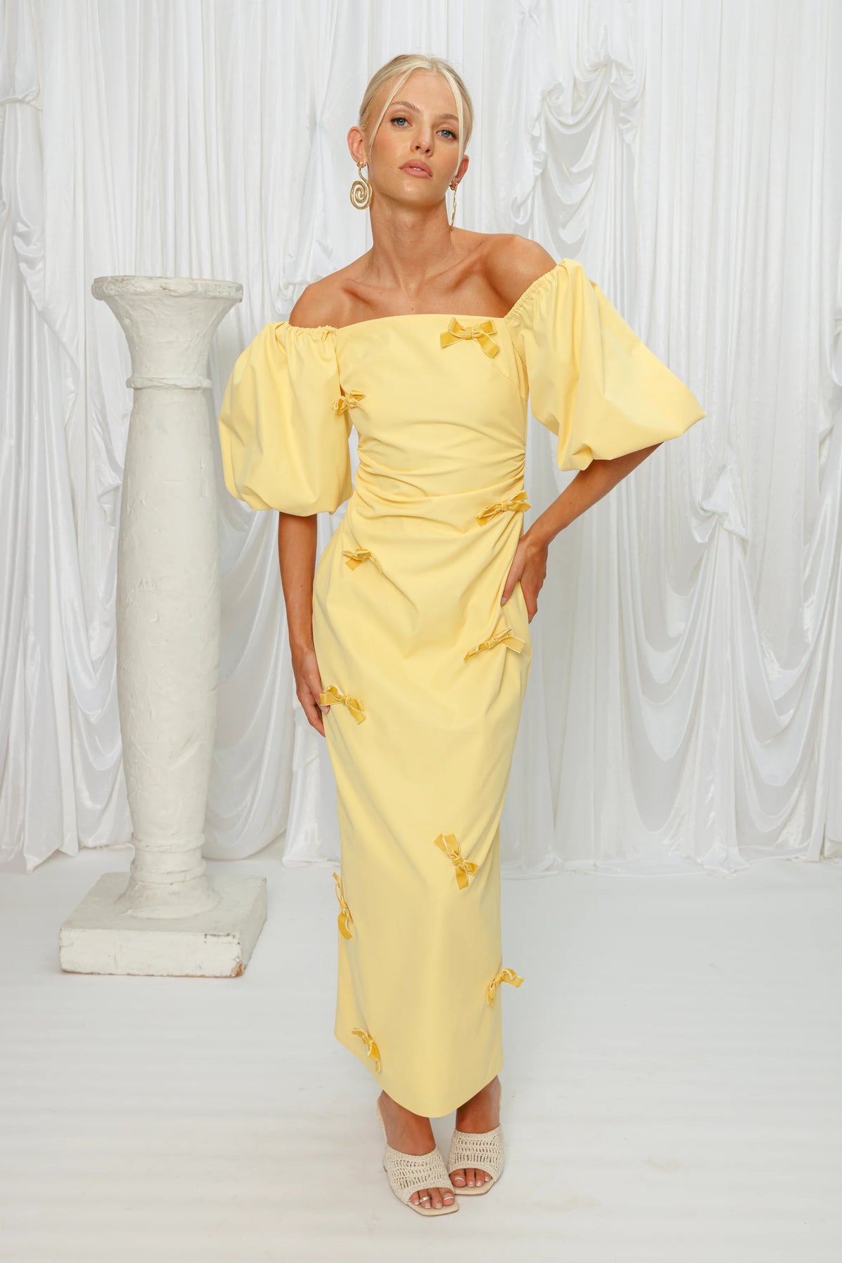 The Wolf Gang Amar Midi Dress - Butter