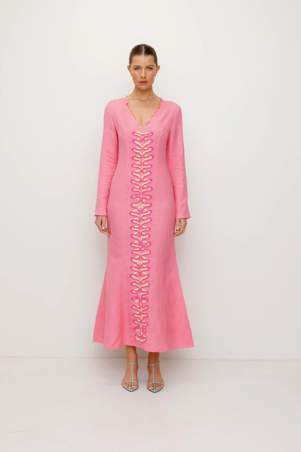 The Wolf Gang Zabelle Maxi Dress - Candy Pink