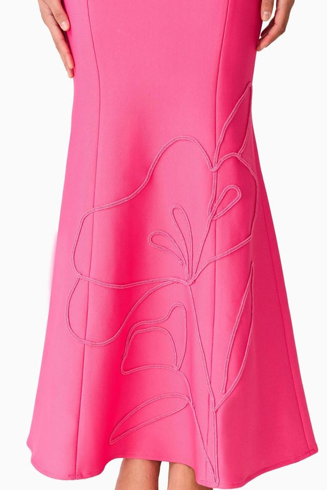 Elliatt Opline One shoulder Gown - Hot Pink