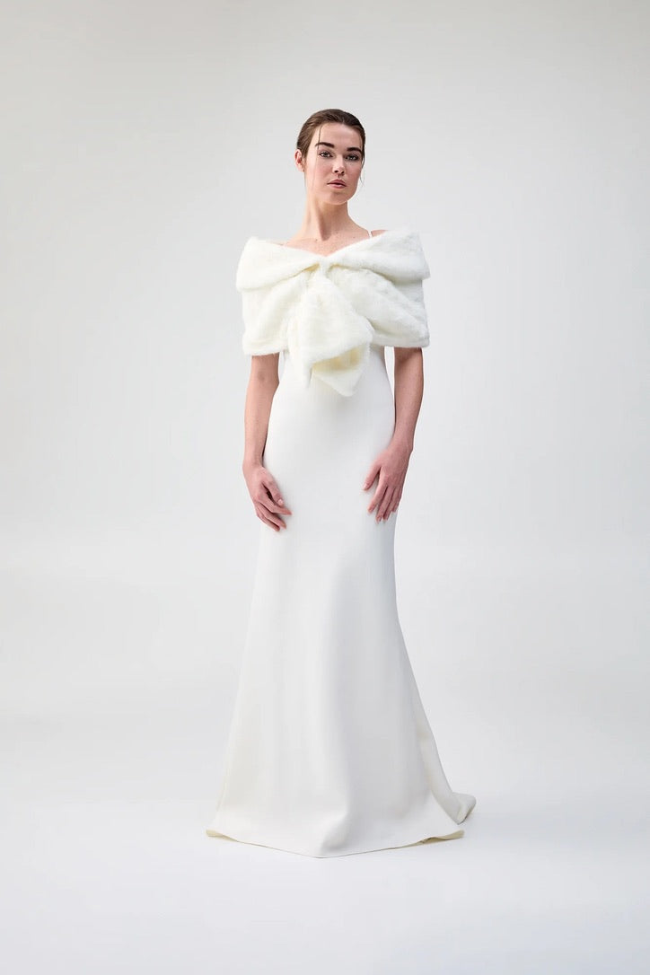 Unreal Fur Champagne Wrap - Ivory