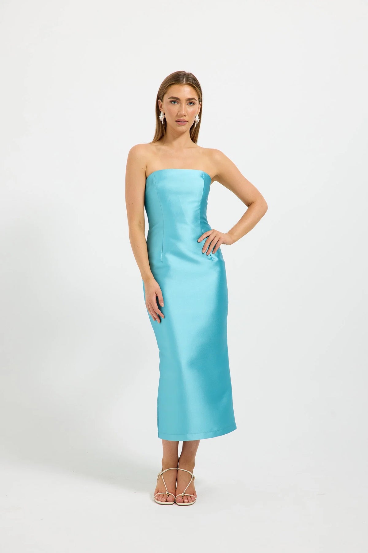 Pasduchas Pippa Fitted Midi Dress - Teal