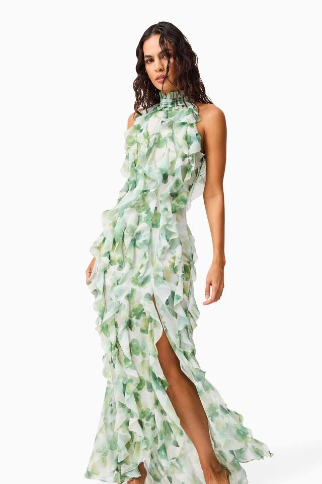 Elliatt Solene Gown - Green Floral