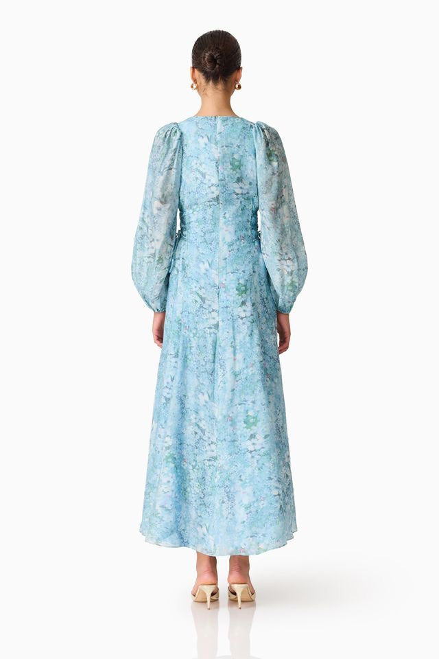 Elliatt Faye Maxi Dress - Blue Multi - Dress Hire AU Elliatt Faye Maxi Dress - Blue Multi - Dress Hire AU
