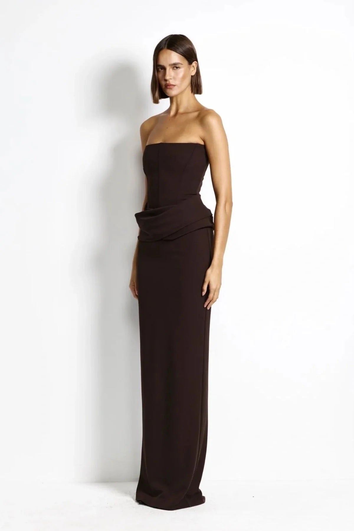 Effie Kats Allegra Gown - Coffee