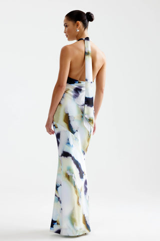 Lexi Novia Dress - Blue Mineral Print