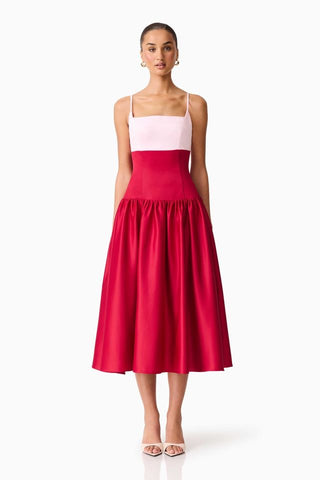 Elliatt June Gown - Red & Pink