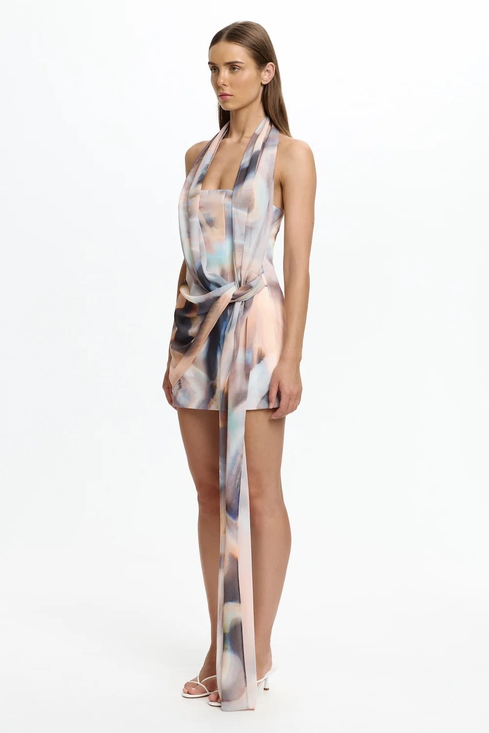 Significant Other Robin Drape Dress - Liquid Stone