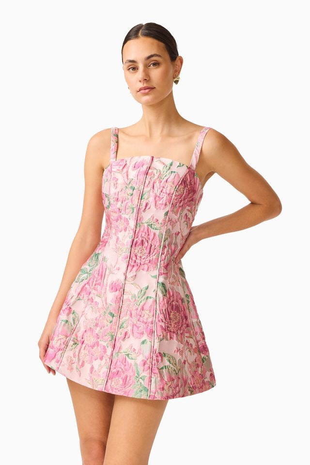 Elliatt Meliora Tulip Mini Dress - Pink Multi