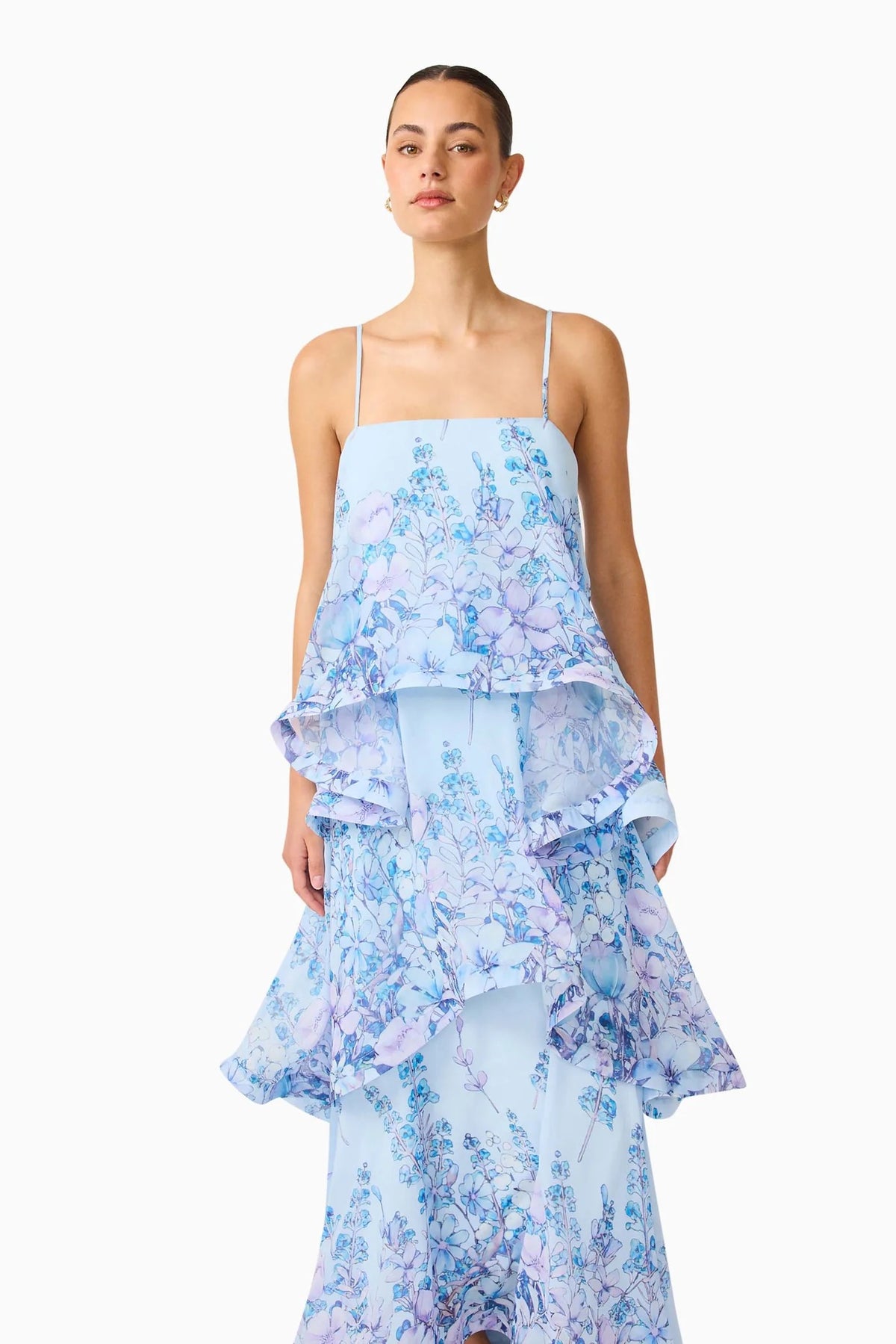 Elliatt Tilly Maxi Dress - Baby Blue Floral