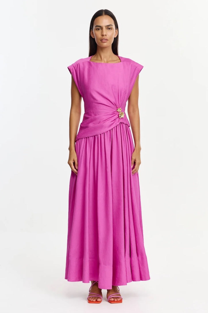 Acler Mannersly Maxi Dress - Pink Topaz
