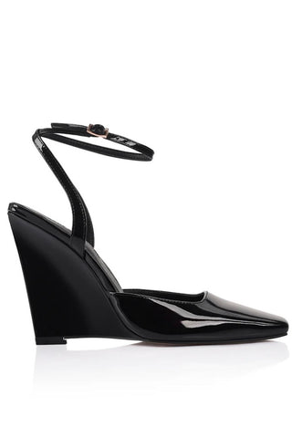 Lana Wilkinson Mona Wedge - Black Patent Leather