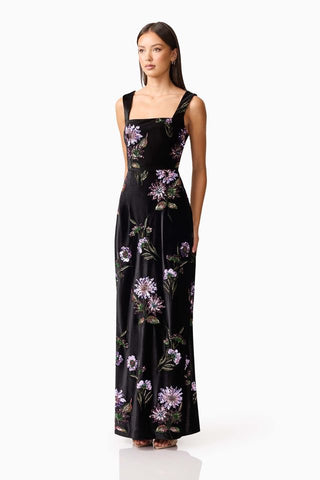 Elliatt Clio Gown - Black Multi