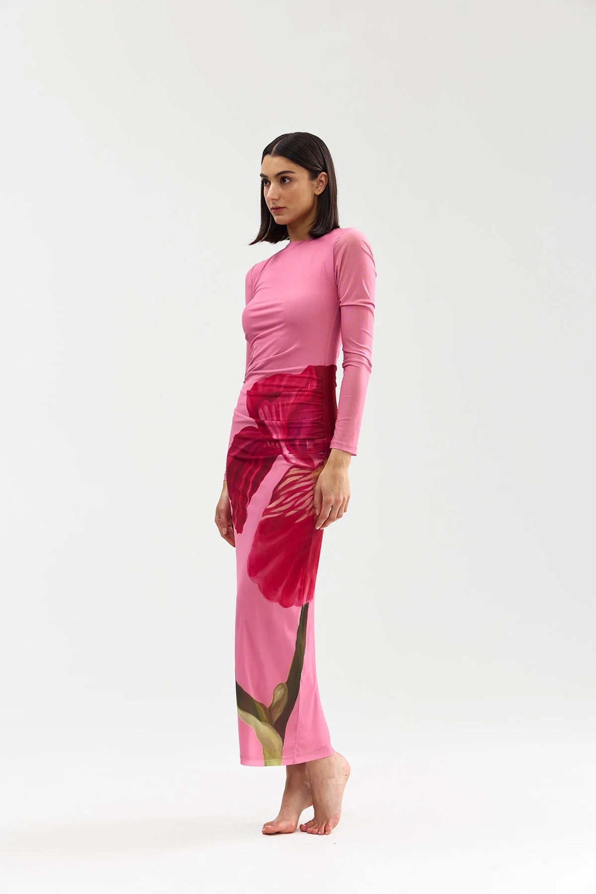 Aston Studio Ezli Mesh Dress - Dusty Iris