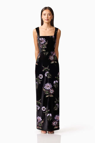 Elliatt Clio Gown - Black Multi