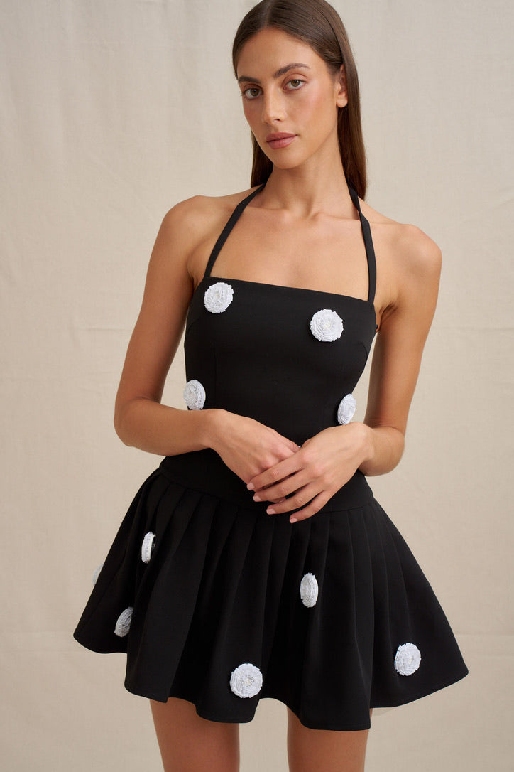 By Johnny Bowie Mini Dress - Black Ivory