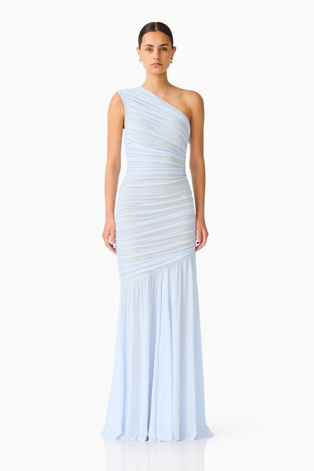 Elliatt Florencea One Shoulder Maxi Gown - Powder Blue