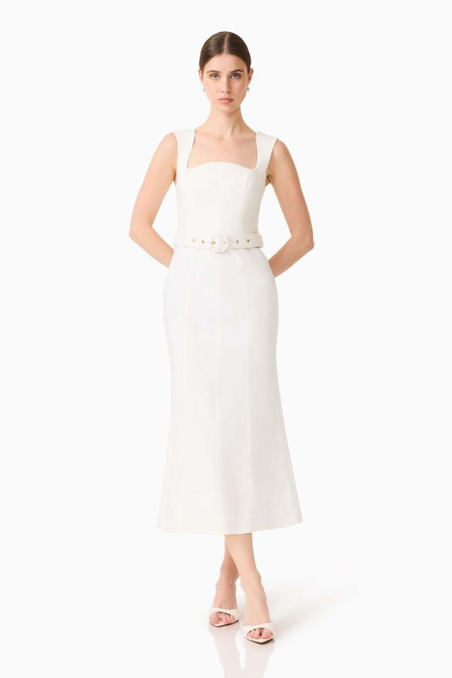 Elliatt Nydia Fit & Flare Maxi Dress - White