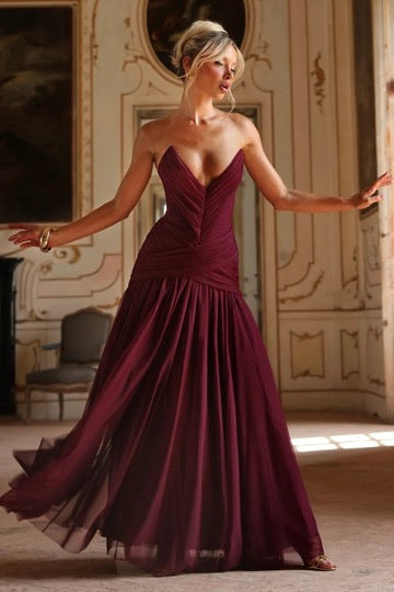 Babyboo Persephara Maxi Dress - Cherry Lacquer