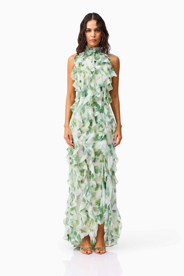 Elliatt Solene Gown - Green Floral