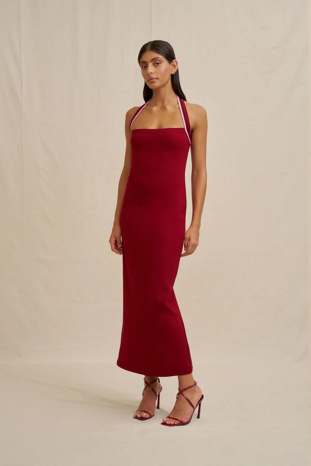By Johnny Eliza Midi Dress - Wine Pink