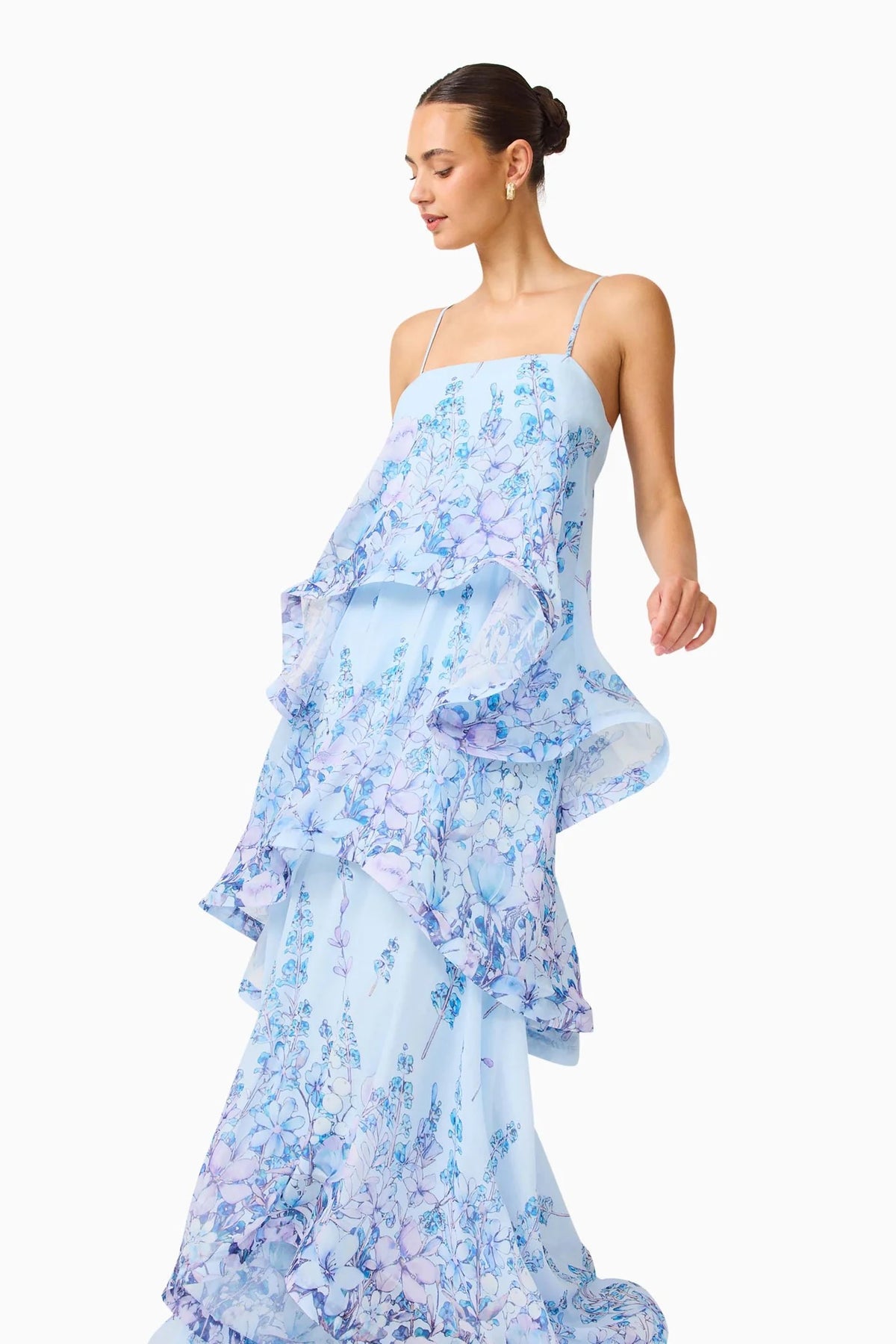 Elliatt Tilly Maxi Dress - Baby Blue Floral