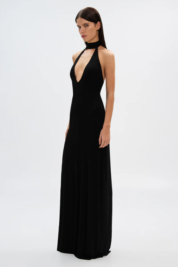 Misha Maybel Jersey Gown - Black