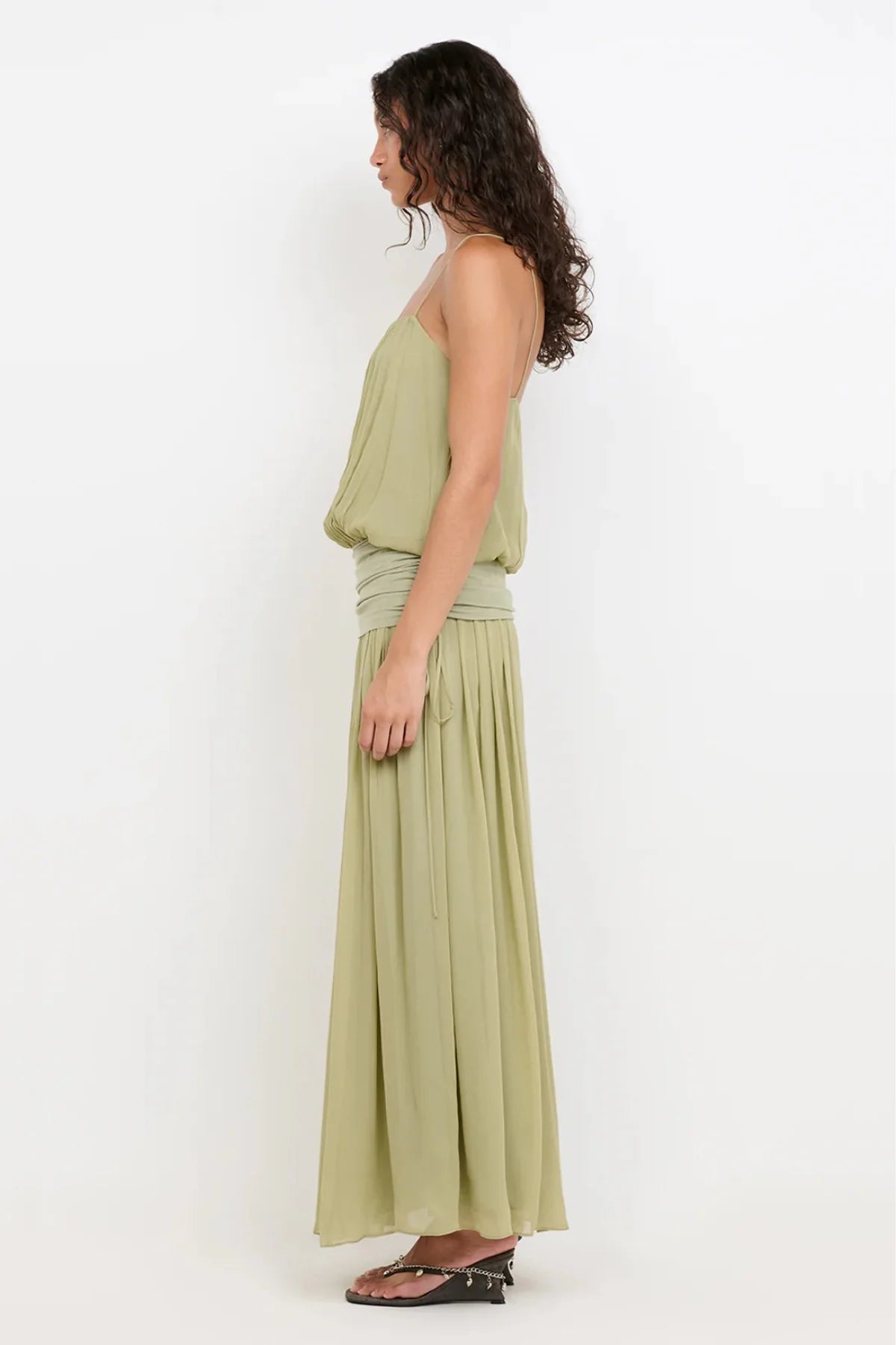 Bec & Bridge Camille Blouson Dress- Pistachio
