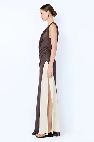 Bec & Bridge Augustin Asym Maxi- Brown & White