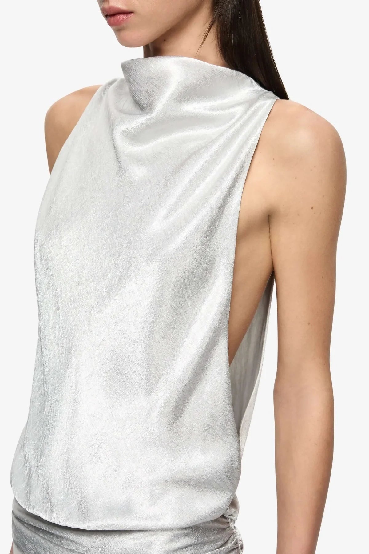 Bec & Bridge Juna High Neck Mini Dress - Silver