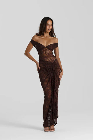 Natalie Rolt Aubrey Dress - Espresso