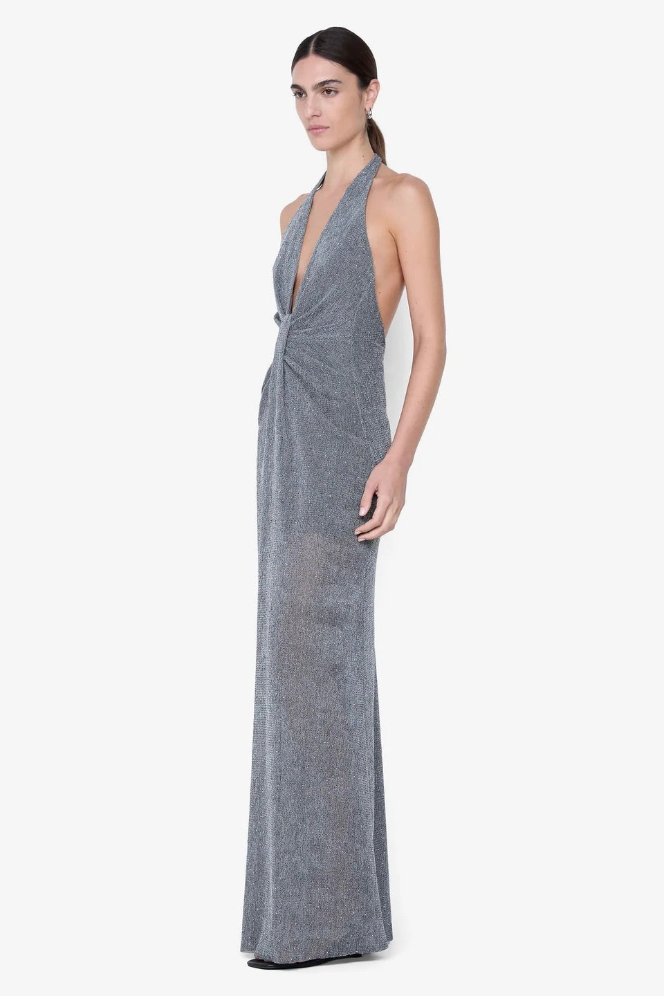 Bec & Bridge Astra Drape Maxi Dress - Chrome