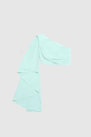 The Wolf Gang Amar One Shoulder Top - Aqua