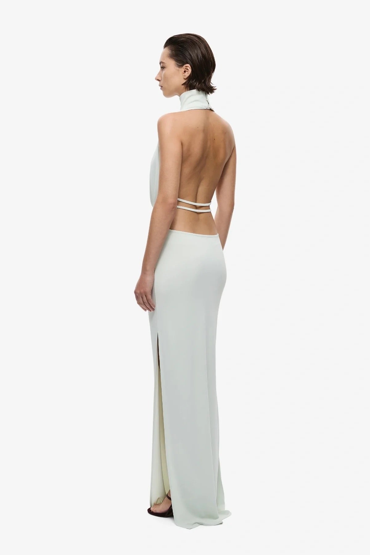 Misha The Cowl Neck Jersey Dress - Pistachio