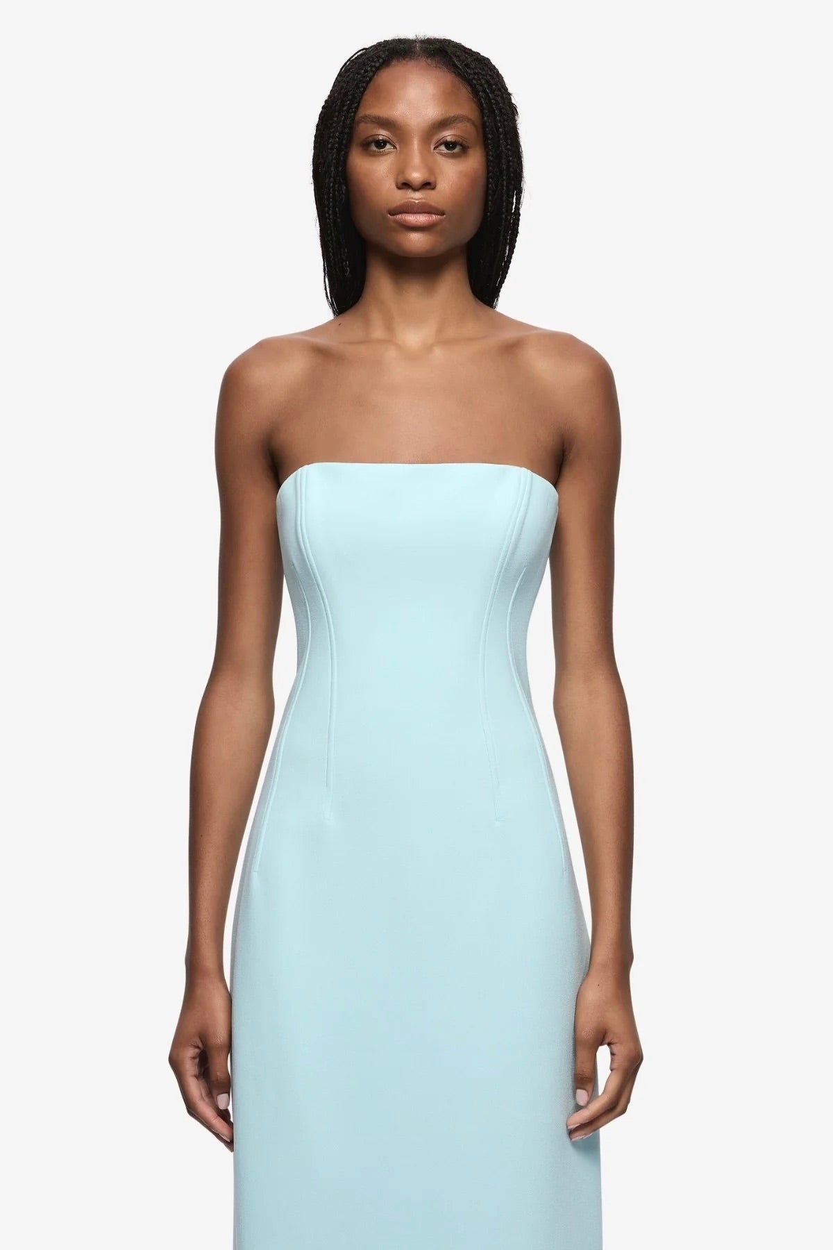 Bec & Bridge Romee Strapless Maxi Dress - Glacier Blue