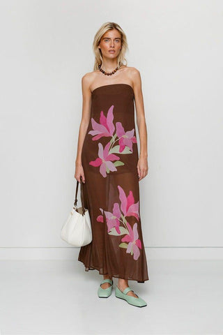 The Wolf Gang Lupa Strapless Maxi Dress - Waterlily