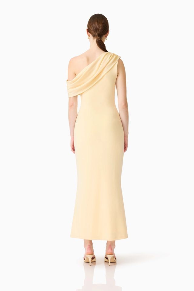 Elliatt Simone One Shoulder Maxi Dress - Butter Yellow