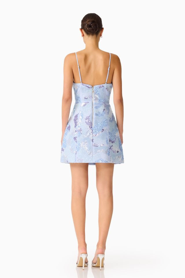 Elliatt Aurae Mini Tulip Dress - Sky Blue